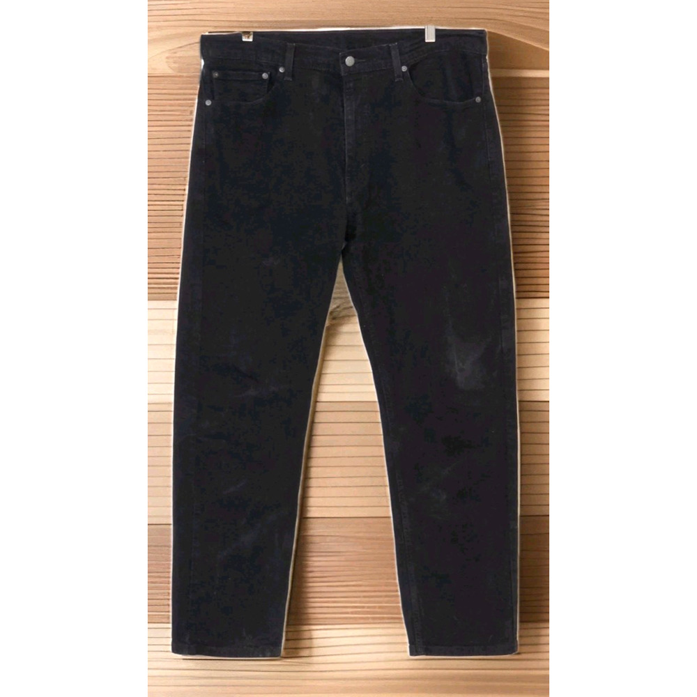 Levi's 505 Regular Fit Jeans Men's 38x32 Black Denim Straight Leg Workwear